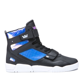 Supra Mens BREAKER High Top Shoes Black/ Chameleon | US-51021